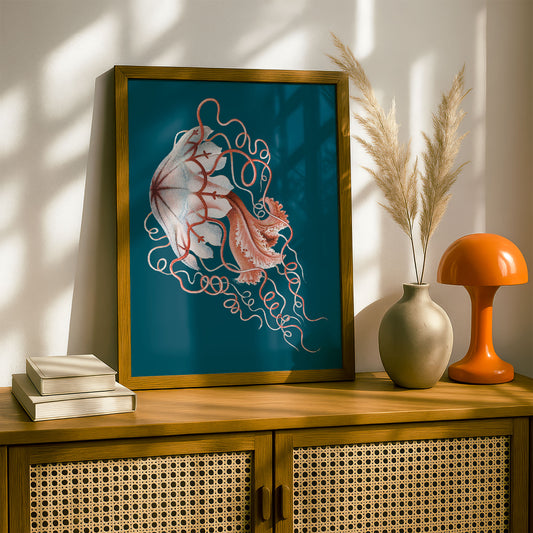 Ernst Haeckel Remixed Art Print 16 | Classic Art Reimagined | Premium Wall Art