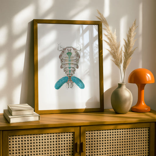 Ernst Haeckel Remixed Art Print 24 | Modern Art Nouveau | Premium Wall Art