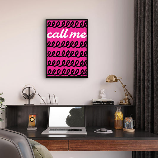 Call Me | Premium Giclée Art Print | Minimalist Typography