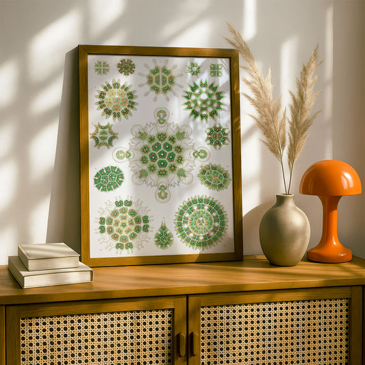 Ernst Haeckel Art Print | Plate 34: Pediastrum | Vintage Wall Art Poster