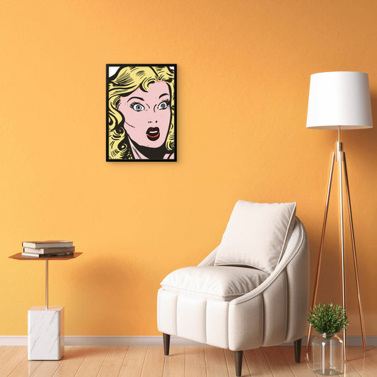 Pin Up Blonde Girl Vintage Pop Art Wall Decor | Premium Giclée Art Print | 1950s Comic Book | Unframed