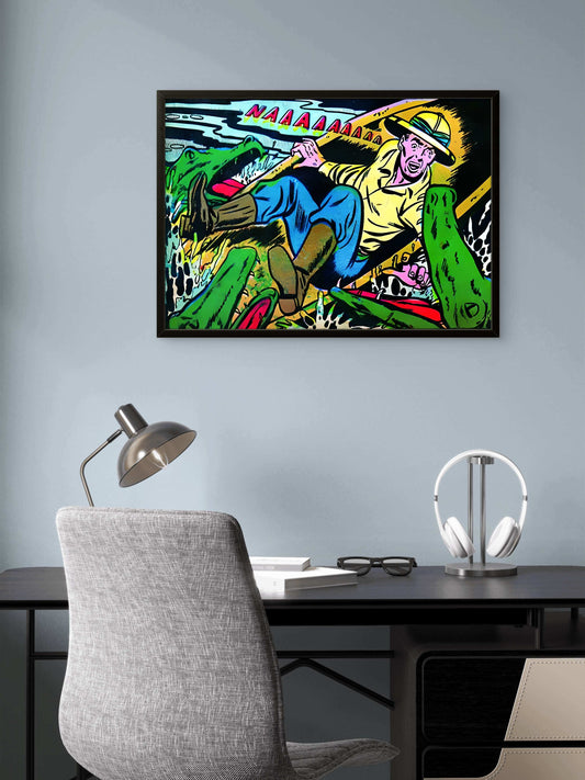 Vintage Pop Art Wall Decor | 1950s Comic Book | Premium Giclée Art Print | "Sticky Situation" | Unframed