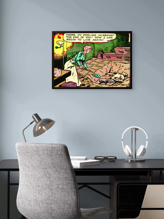 Vintage Feminist Pop Art Wall Decor | 1950s Feminism | Premium Giclée Art Print | "My Darling Husband" | Unframed