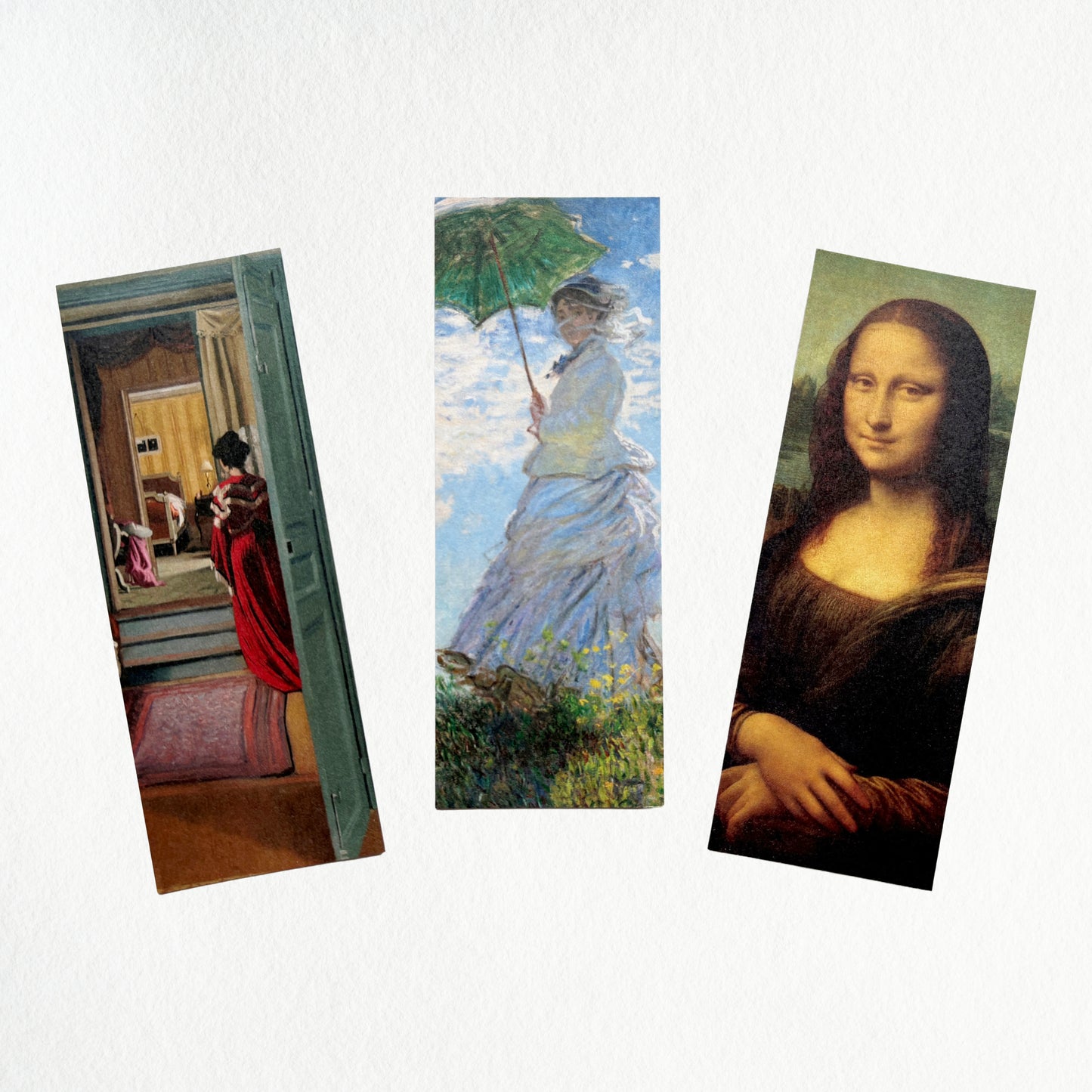 Women in Classic Art Bookmarks | Set of 3 Art Bookmarks inc. Mona Lisa | Book Lover Gift