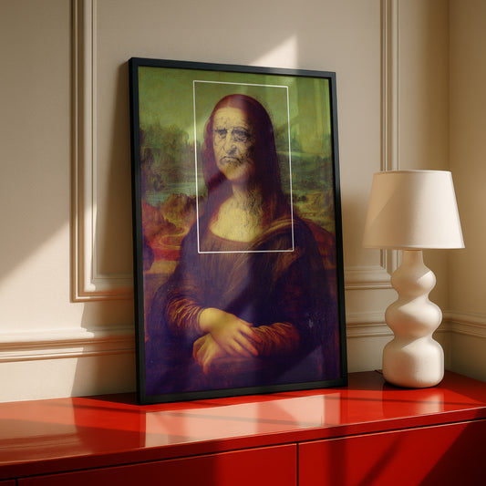Mona Lisa Variations 017 | "Mona Lisa with Leonardo da Vinci Self Portrait Overlay" Art Print