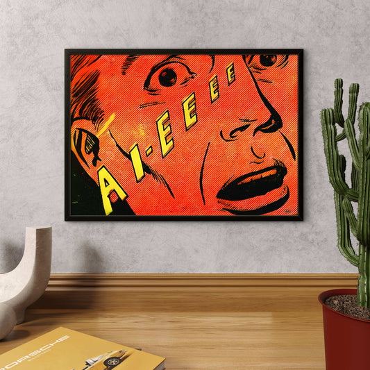 1950s Horror Comic Pop Art Poster | Premium Giclée Art Print | US Golden Age of Comics | "AI-EEEE" | Unframed
