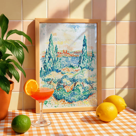 Antibes by Henri-Edmond Cross Art Print | Pointillism Giclee Reproduction | French Neo-Impressionist Wall Decor