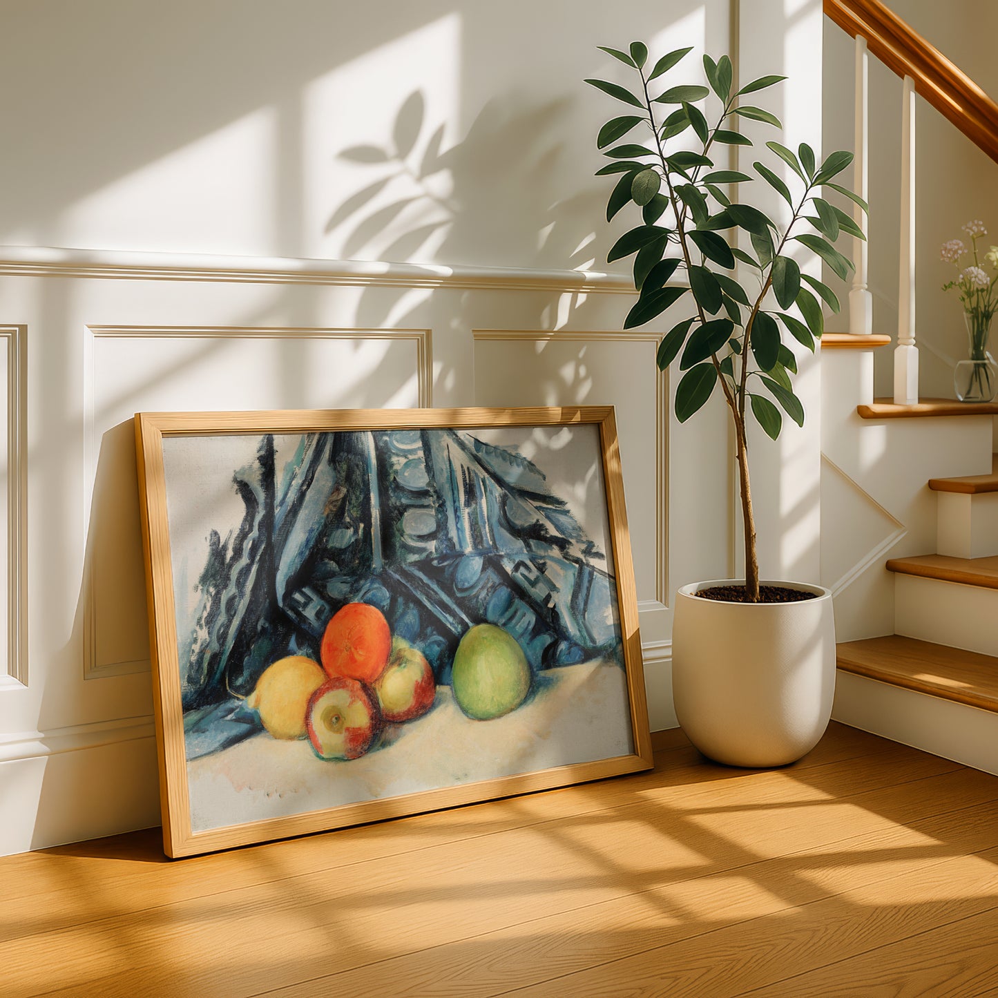 Apples and Cloth by Paul Cezanne Print | Premium Giclee Art Print | Post-Impressionist Wall Art | Museum Quality Reproduction | Fine Art Print