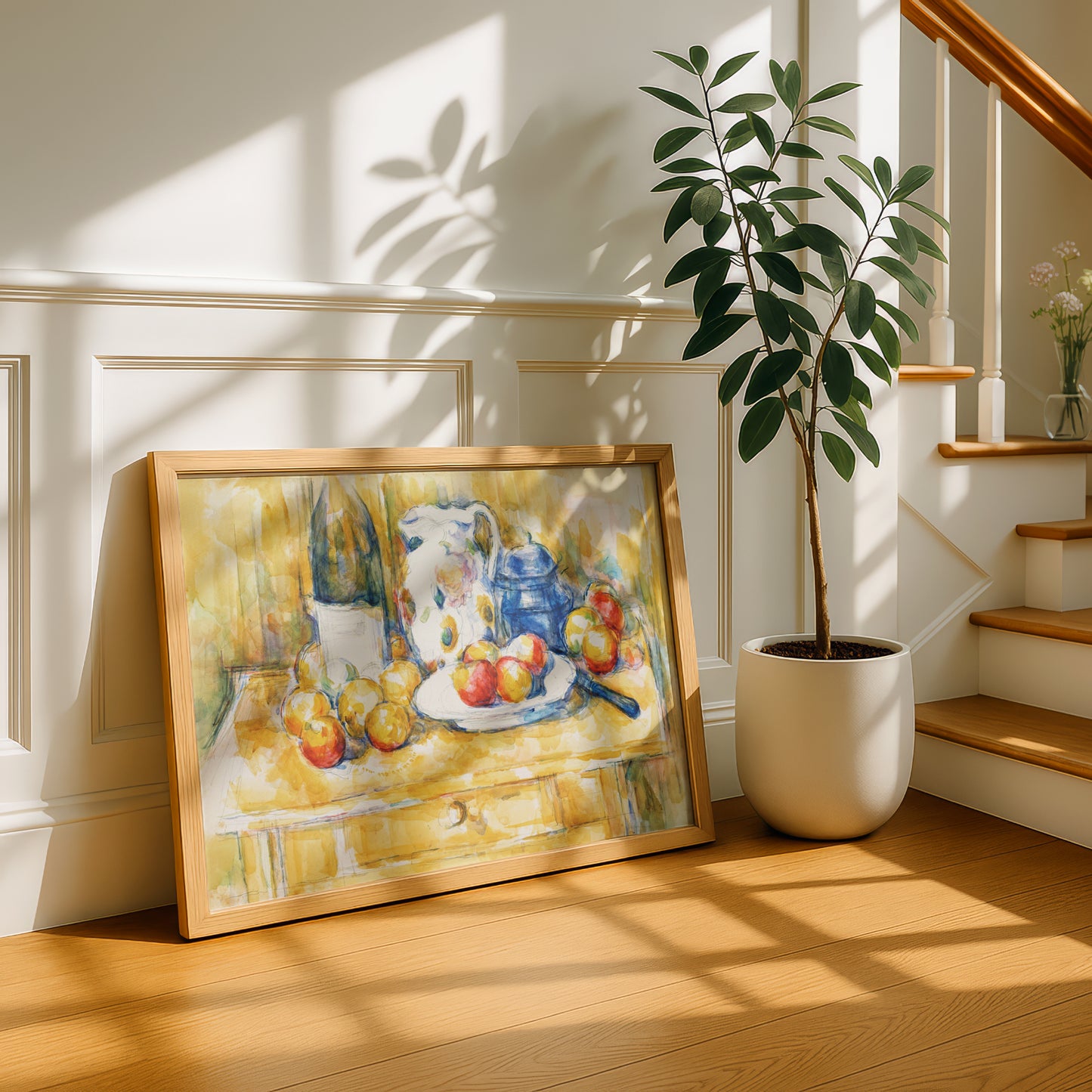 Apples on a Sideboard by Paul Cezanne Print | Premium Giclee Art Print | Post-Impressionist Wall Art | Museum Quality Reproduction | Fine Art Print