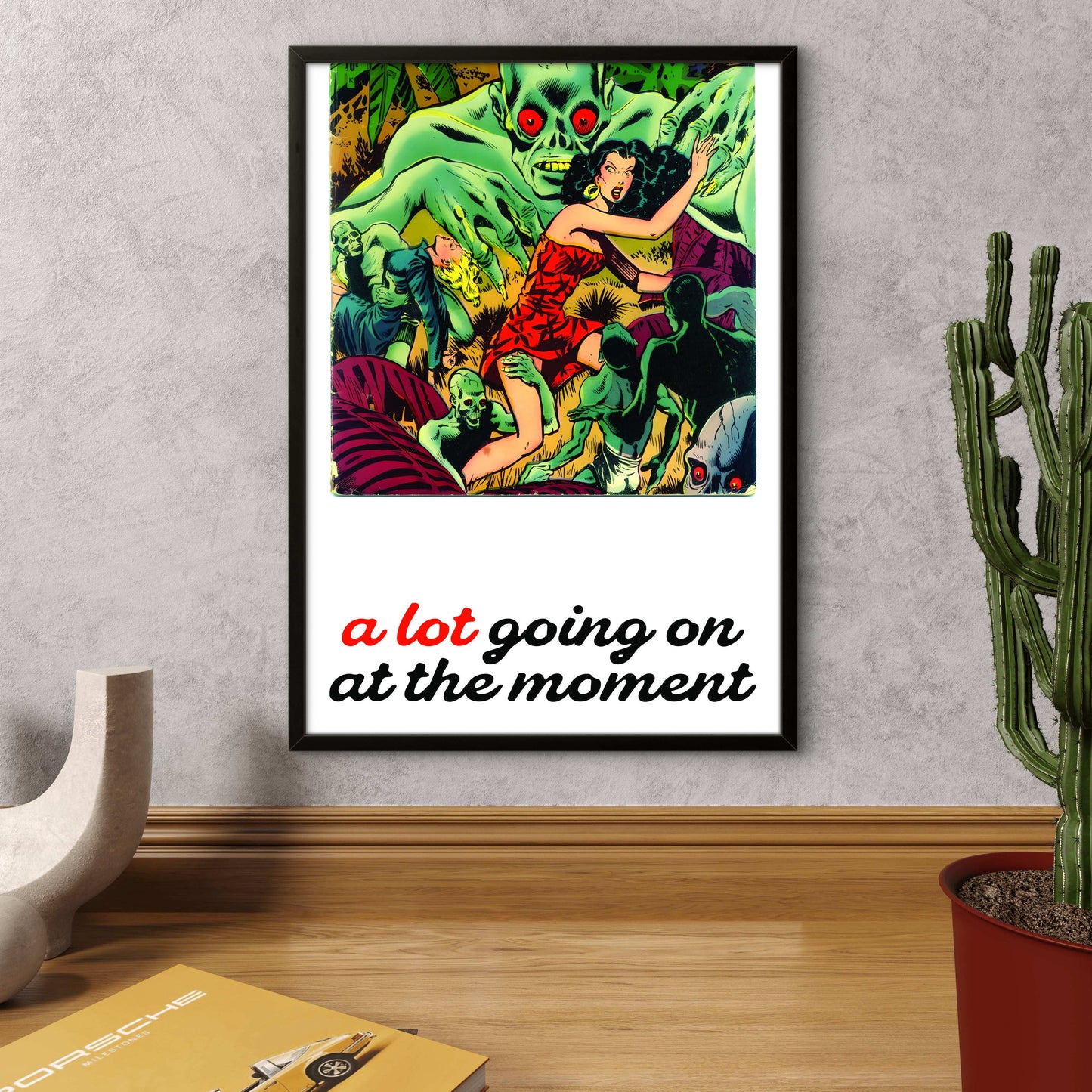 1950s Pin-Up Girl Pop Art Comic Poster | Premium Giclée Art Print | US Golden Age of Comics | "A Lot Going on at the Moment" | Unframed
