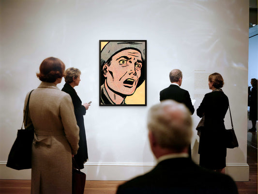 Frightened Sailor from 1950s Horror Comic Premium Giclée Art Print | A4 A3 Pop Art Wall Decor | Retro Artwork | Unframed