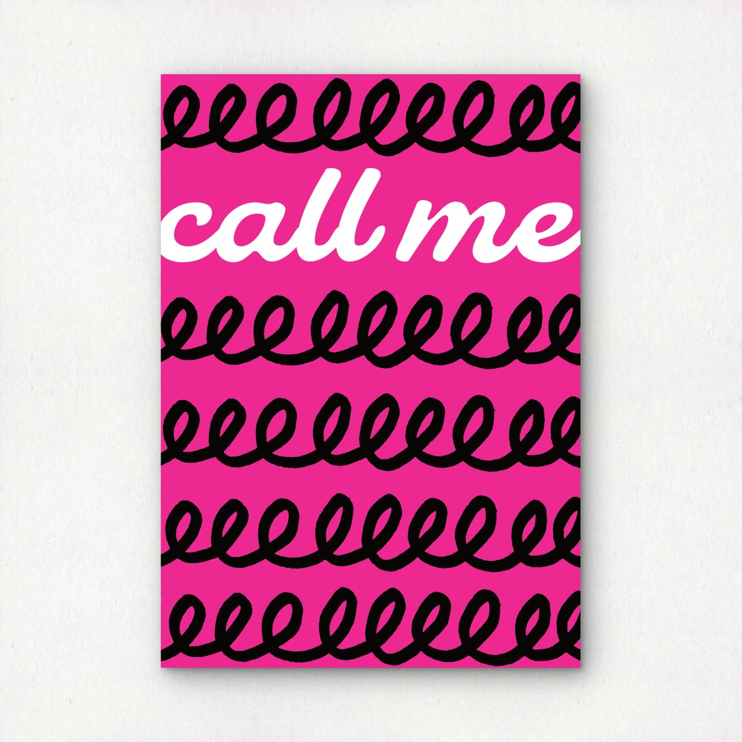 Call Me | Premium Giclée Art Print | Minimalist Typography