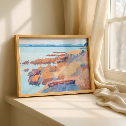 Calanque des Antibois by Henri-Edmond Cross Art Print | Pointillism Giclee Reproduction | French Neo-Impressionist Wall Decor