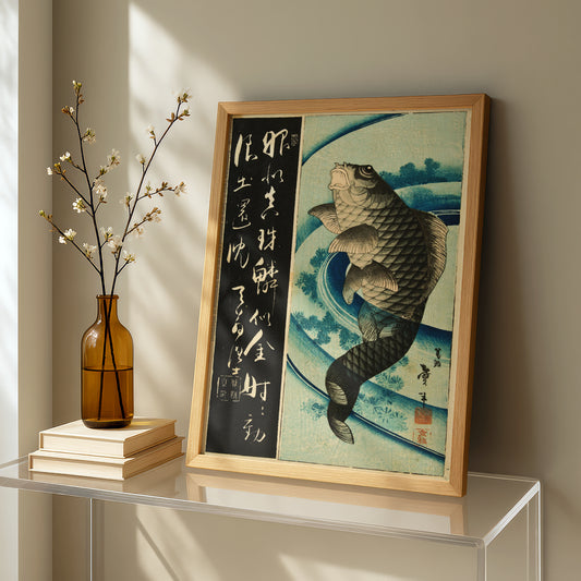 Carp and Waterweeds by Katsushika Taito II | Premium Art Print