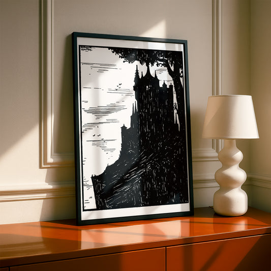 Chateau Ultimate by William T Horton | Premium B&W Art Print