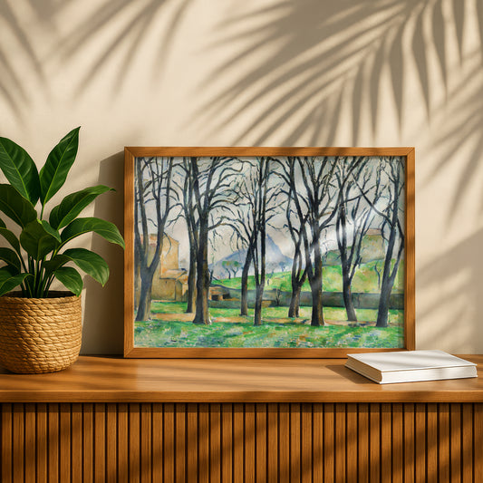 Chestnut Trees at Jas de Bouffan by Paul Cezanne Print | Premium Giclee Art Print | Post-Impressionist Wall Art | Museum Quality Reproduction