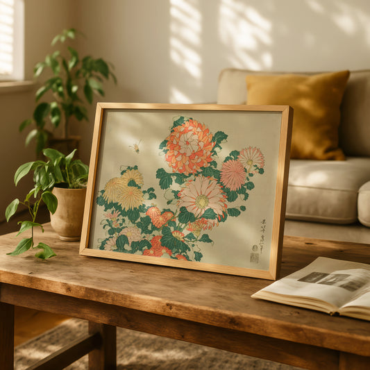 Chrysanthemum and Horsefly by Katsushika Hokusai | Premium Art Print