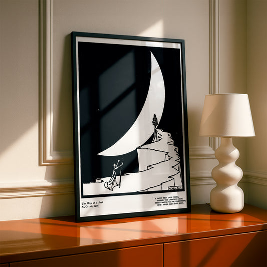 Crescent Moon by William T Horton | Premium B&W Art Print