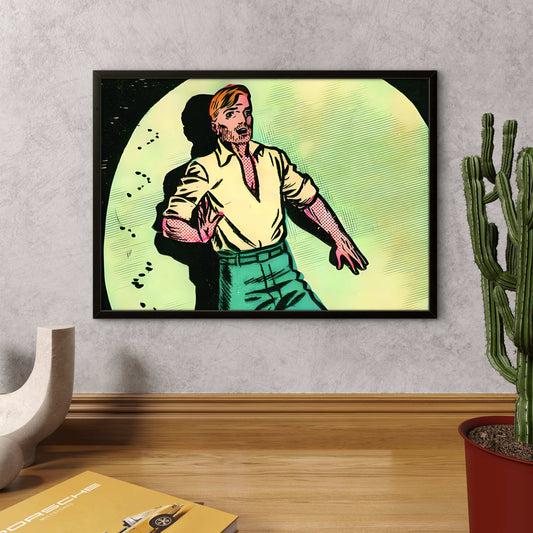 1950s Horror Comic Pop Art Poster | Premium Giclée Art Print | US Golden Age of Comics | "Back Against the Wall" | Unframed