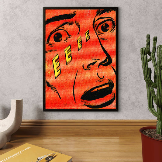 1950s Horror Comic Premium Giclée Art Print | A4 A3 Pop Art Wall Decor | Retro Artwork | "EEEE" | Unframed