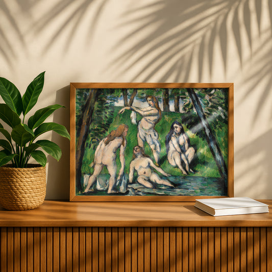 Four Bathers by Paul Cezanne Print | Premium Giclee Art Print | Post-Impressionist Wall Art | Museum Quality Reproduction | Fine Art Print