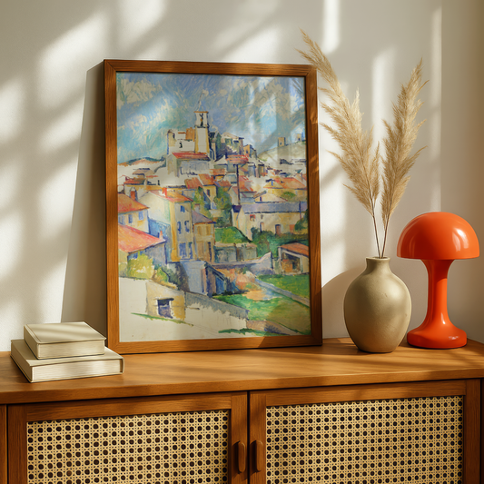 Gardanne by Paul Cezanne Print | Premium Giclee Art Print | Post-Impressionist Wall Art | Museum Quality Reproduction | Fine Art Print