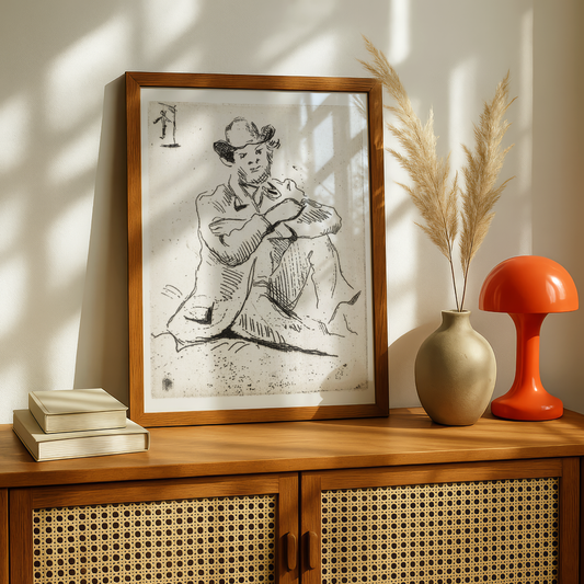 Guillaumin with the Hanged Man by Paul Cezanne Print | Premium Giclee Art Print | Post-Impressionist Wall Art | Museum Quality Reproduction | Fine Art Print