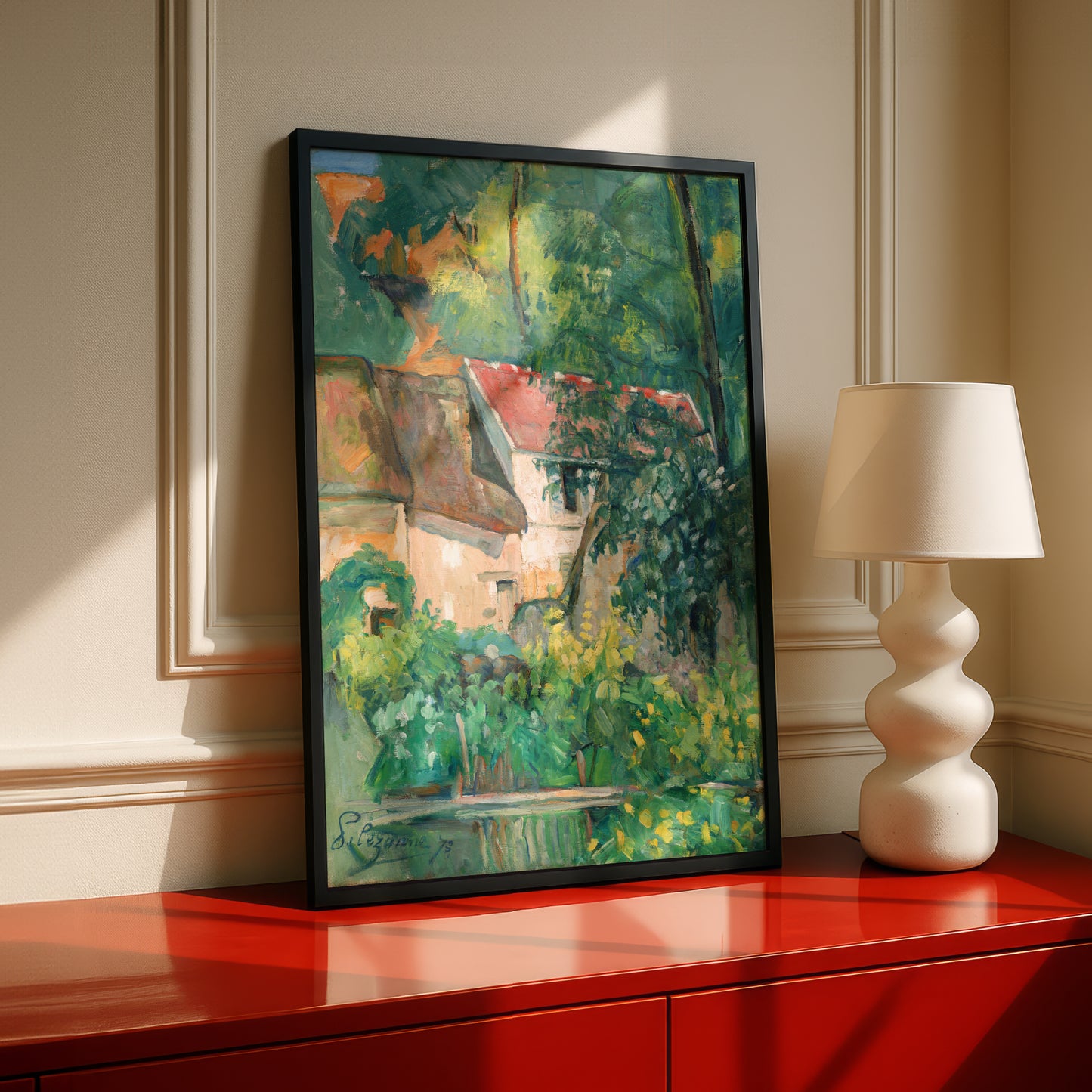 House of Père Lacroix by Paul Cezanne Print | Premium Giclee Art Print | Post-Impressionist Wall Art | Museum Quality Reproduction | Fine Art Print