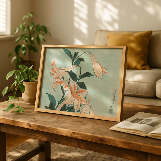 Lilies by Katsushika Hokusai | Premium Art Print