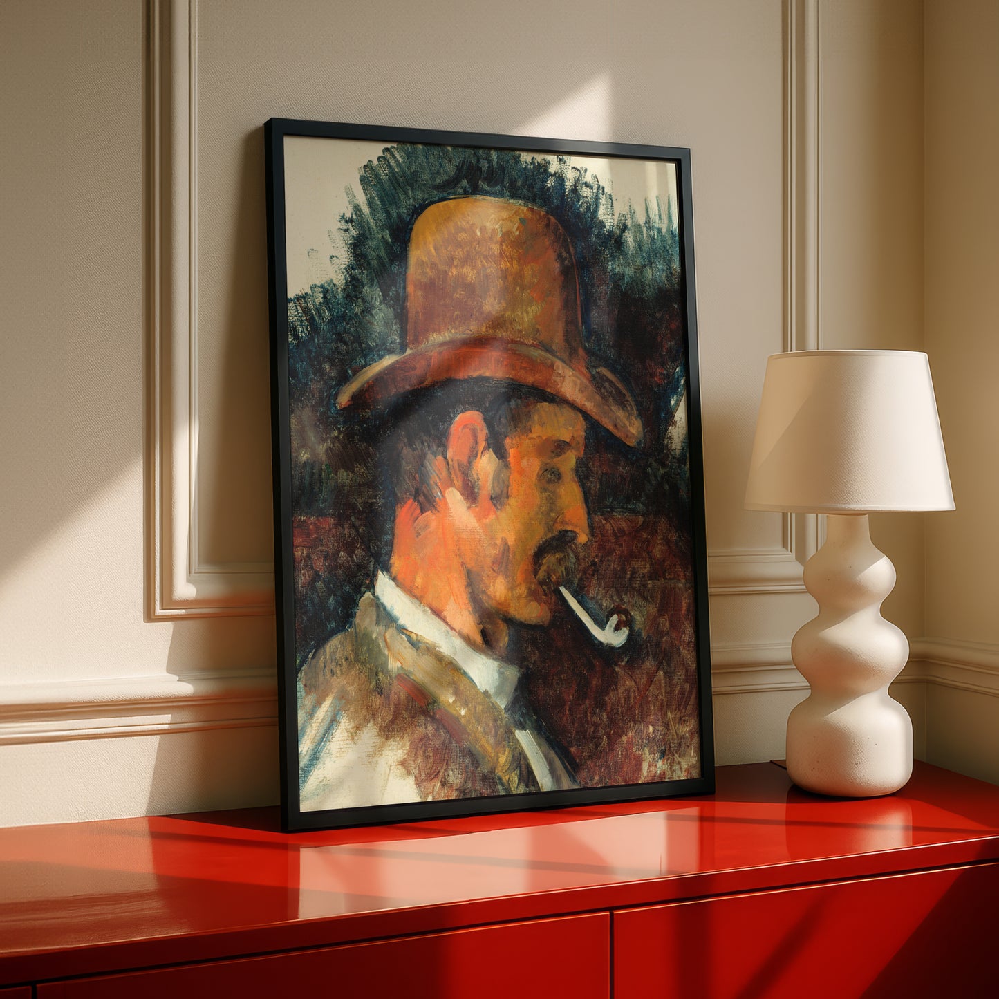 Man with Pipe by Paul Cezanne Print | Premium Giclee Art Print | Post-Impressionist Wall Art | Museum Quality Reproduction | Fine Art Print