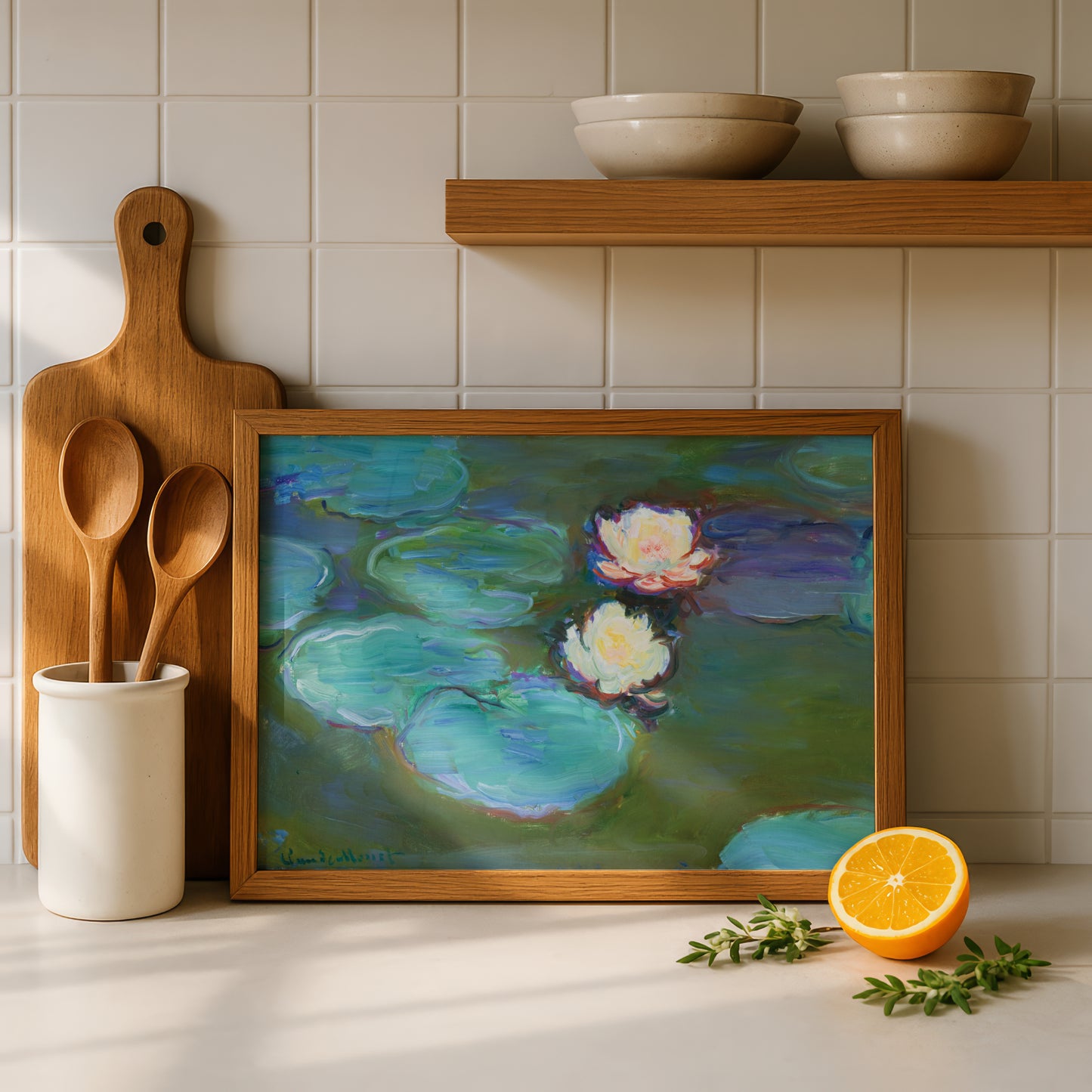 Monet Nympheas Art Print | Giclee Fine Art Reproduction | Impressionist Wall Decor
