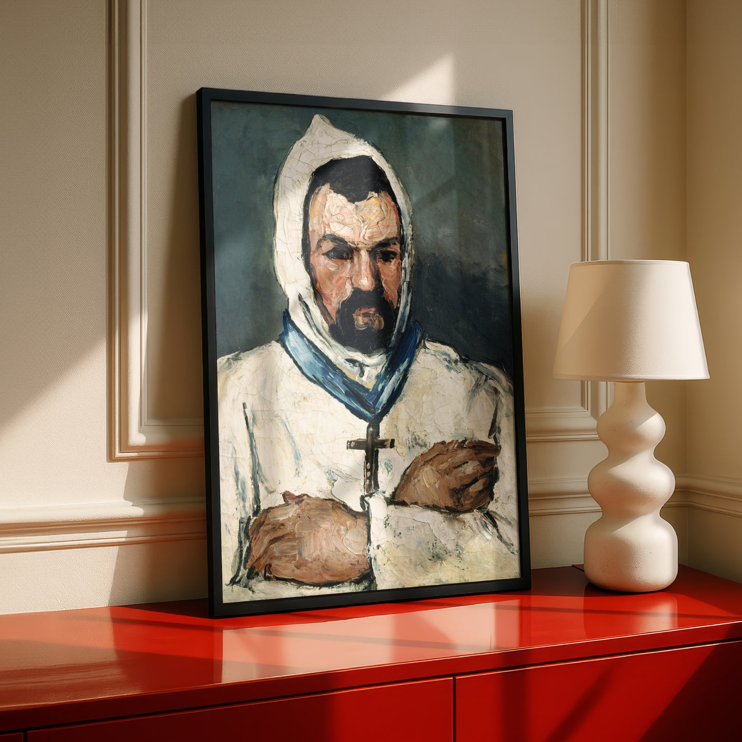 Portrait of Uncle Dominique as a Monk by Paul Cezanne Print | Premium Giclee Art Print | Post-Impressionist Wall Art | Museum Quality Reproduction | Fine Art Print