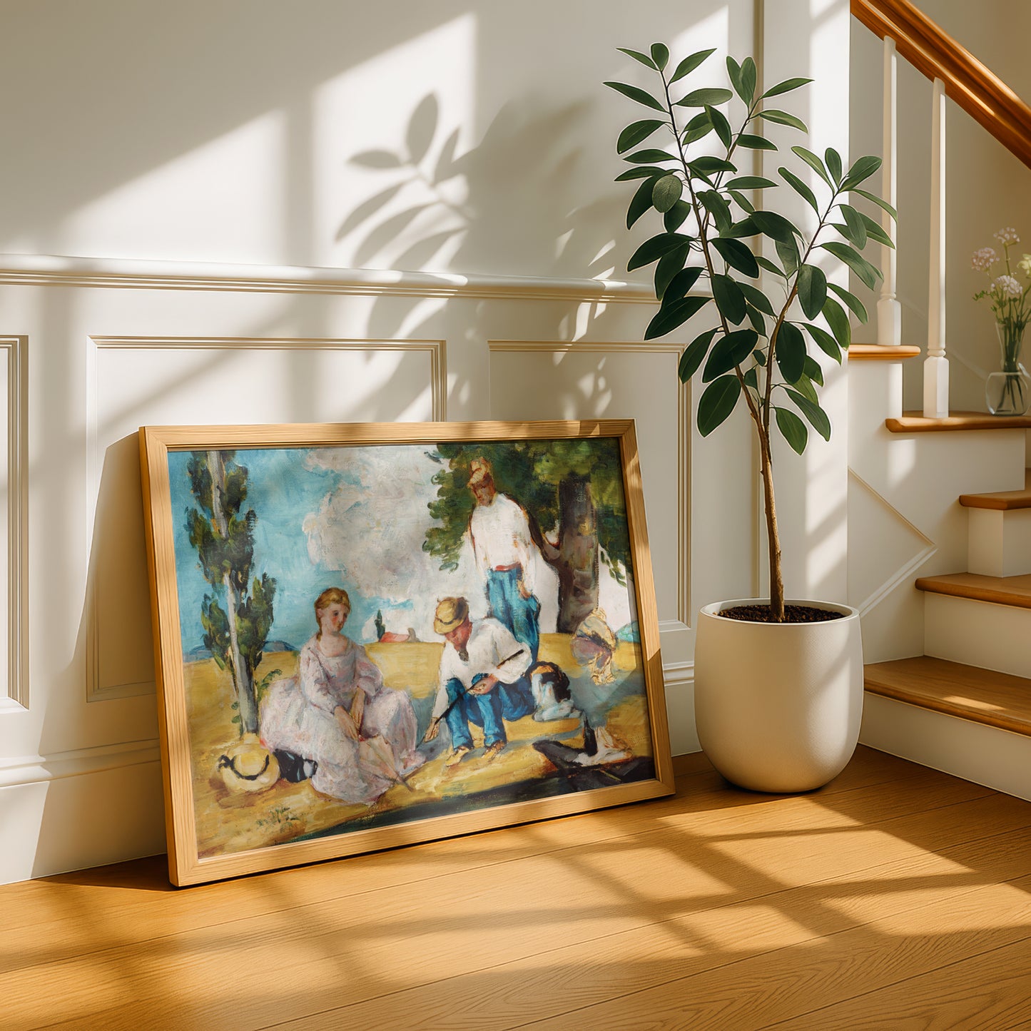 Picnic on a Riverbank by Paul Cezanne Print | Premium Giclee Art Print | Post-Impressionist Wall Art | Museum Quality Reproduction | Fine Art Print