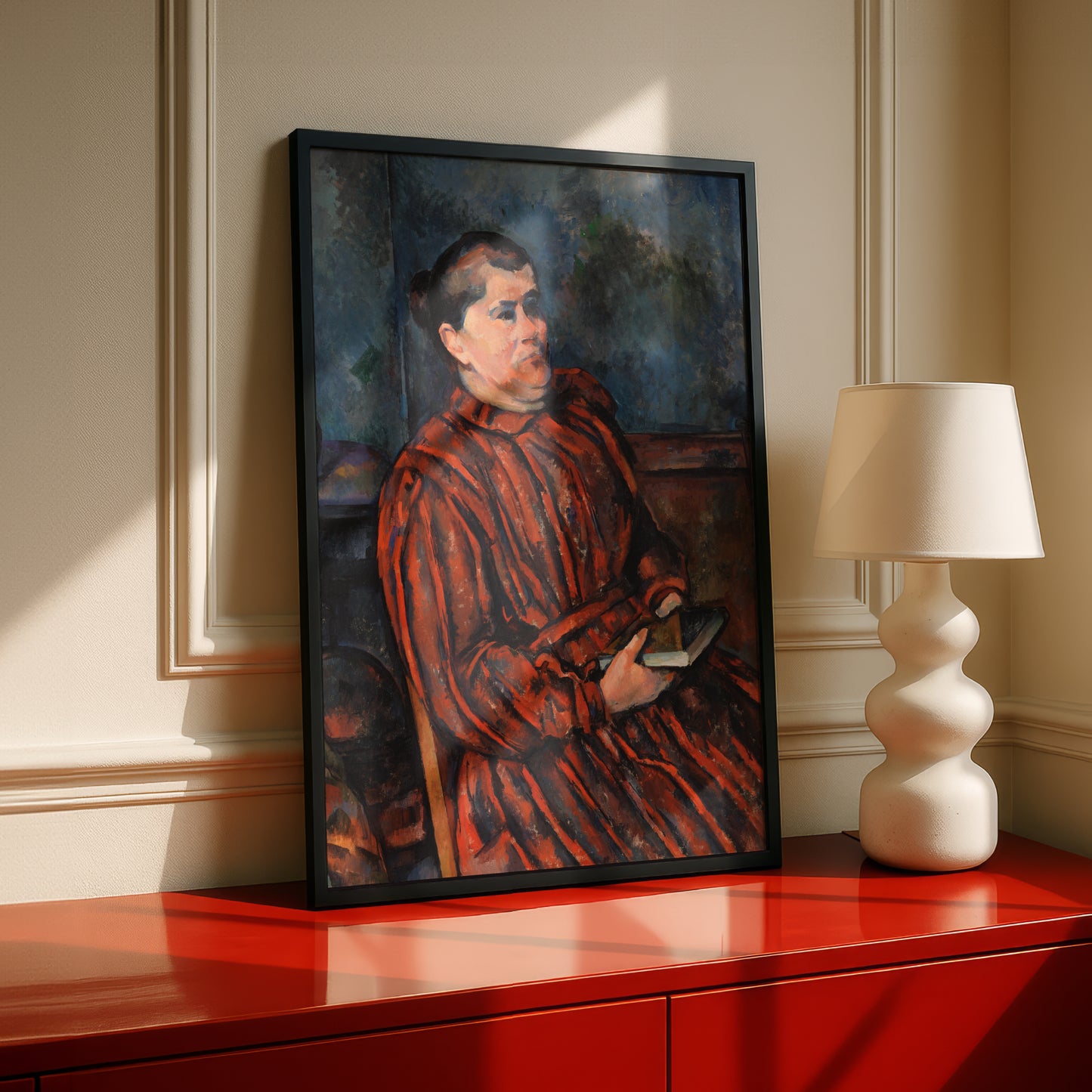 Portrait of a Woman by Paul Cezanne Print | Premium Giclee Art Print | Post-Impressionist Wall Art | Museum Quality Reproduction | Fine Art Print