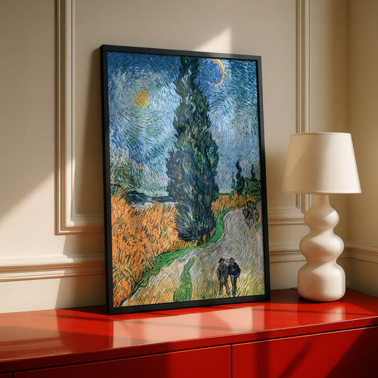 Road with Cypress and Star by Vincent Van Gogh | Premium Giclée Art Print | Museum Quality Wall Art