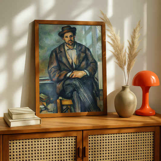 Seated Peasant by Paul Cezanne Print | Premium Giclee Art Print | Post-Impressionist Wall Art | Museum Quality Reproduction | Fine Art Print