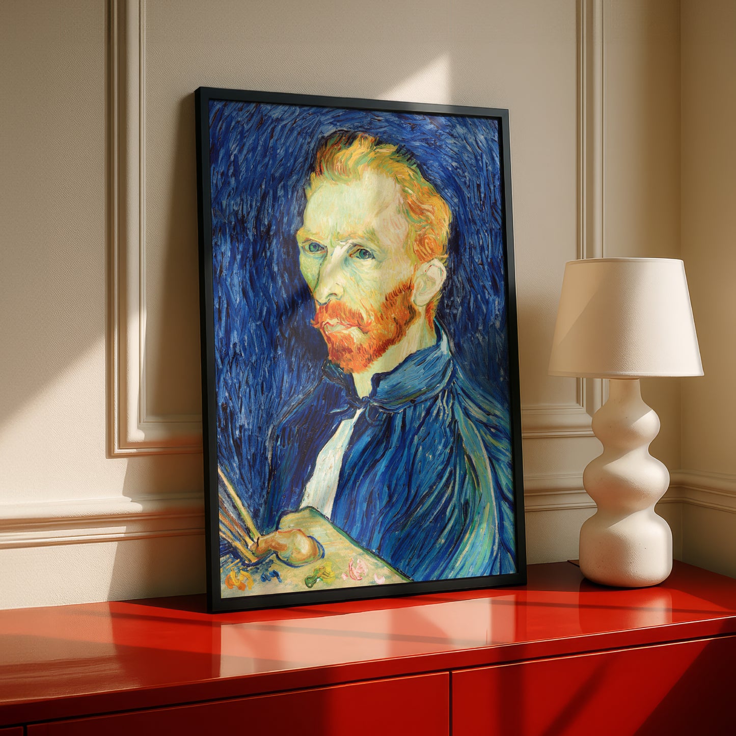 Self-Portrait (1889) Dark Blue by Vincent Van Gogh | Premium Giclée Art Print | Museum Quality Wall Art