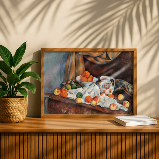 Still Life by Paul Cezanne Print | Premium Giclee Art Print | Post-Impressionist Wall Art | Museum Quality Reproduction | Fine Art Print