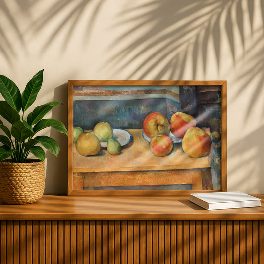 Still Life with Apples and Pears by Paul Cezanne Print | Premium Giclee Art Print | Post-Impressionist Wall Art | Museum Quality Reproduction