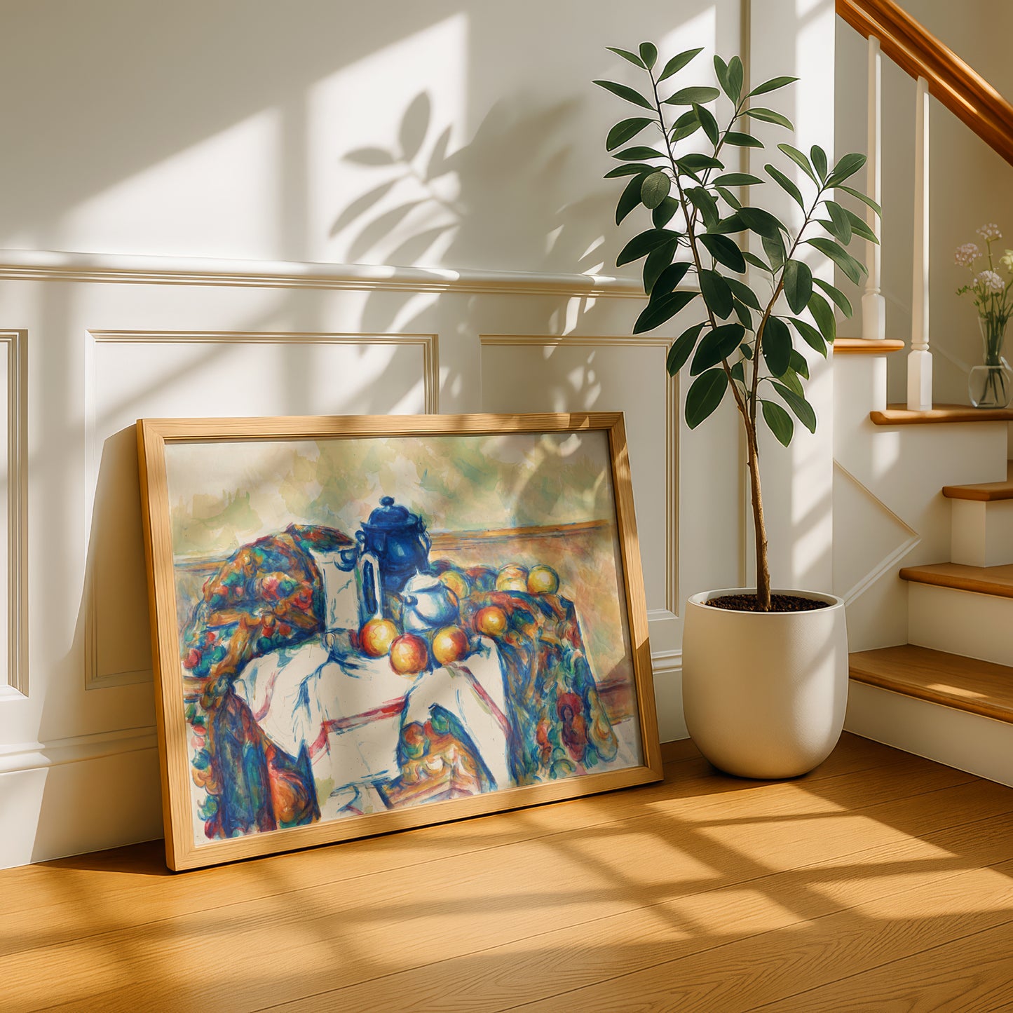 Still Life with Blue Pot by Paul Cezanne Print | Premium Giclee Art Print | Post-Impressionist Wall Art | Museum Quality Reproduction | Fine Art Print