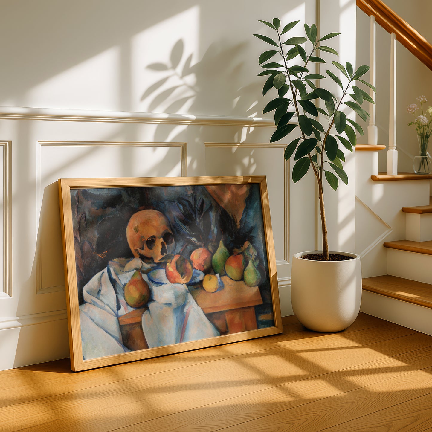 Still Life with Skull by Paul Cezanne Print | Premium Giclee Art Print | Post-Impressionist Wall Art | Museum Quality Reproduction | Fine Art Print