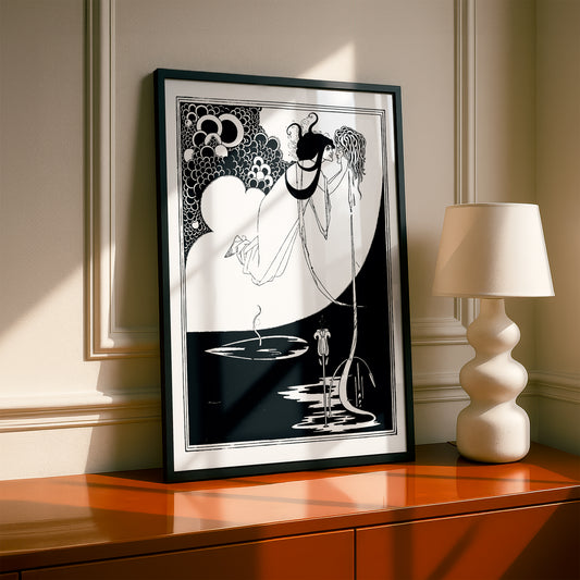 The Climax by Aubrey Beardsley | Premium B&W Art Print