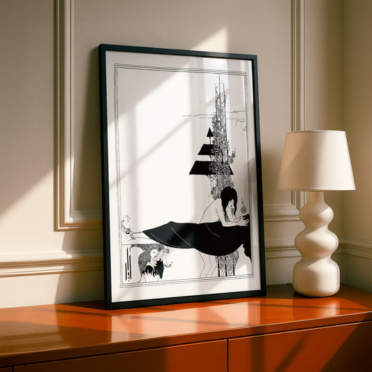 The Platonic Lament by Aubrey Beardsley | Premium B&W Art Print