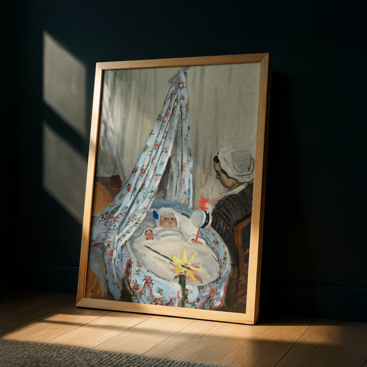 Monet The Cradle, Camille with the Artist's Son Jean Art Print | Giclee Fine Art Reproduction | Impressionist Wall Decor