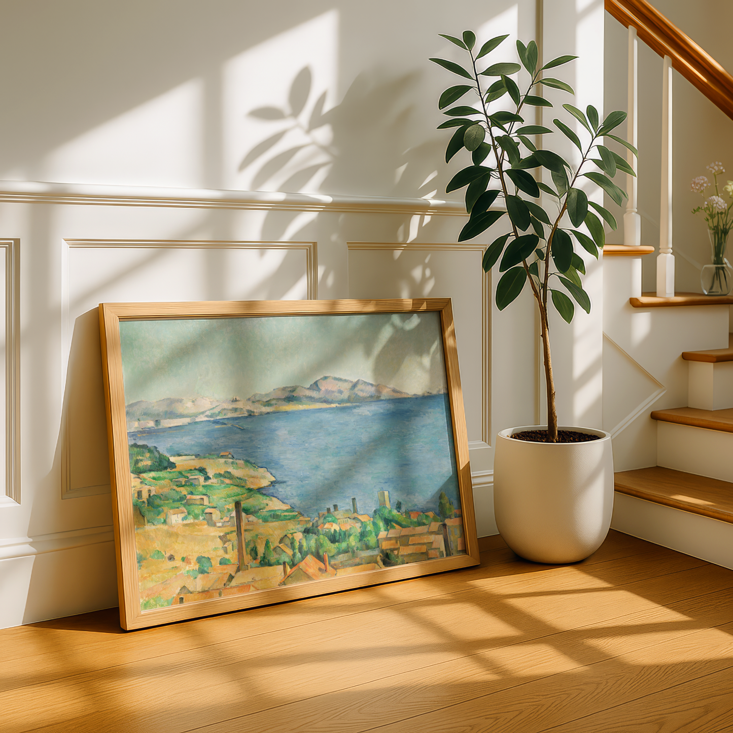 The Gulf of Marseilles Seen from L'Estaque by Paul Cezanne Print | Premium Giclee Art Print | Post-Impressionist Wall Art | Museum Quality Art Print