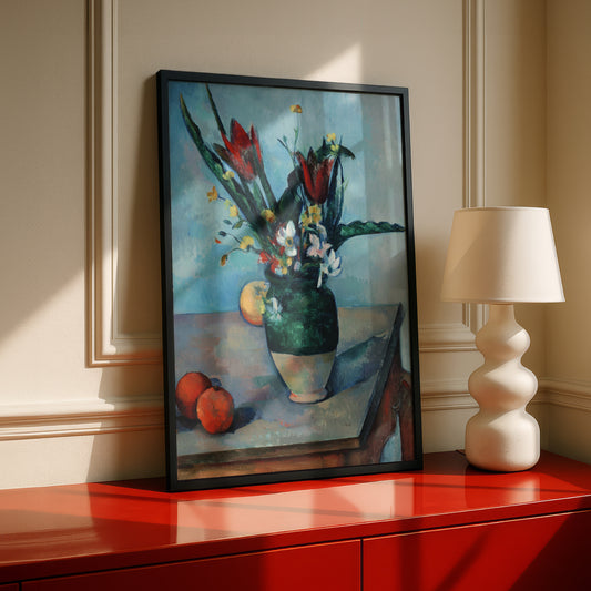 The Vase of Tulips by Paul Cezanne Print | Premium Giclee Art Print | Post-Impressionist Wall Art | Museum Quality Reproduction | Fine Art Print