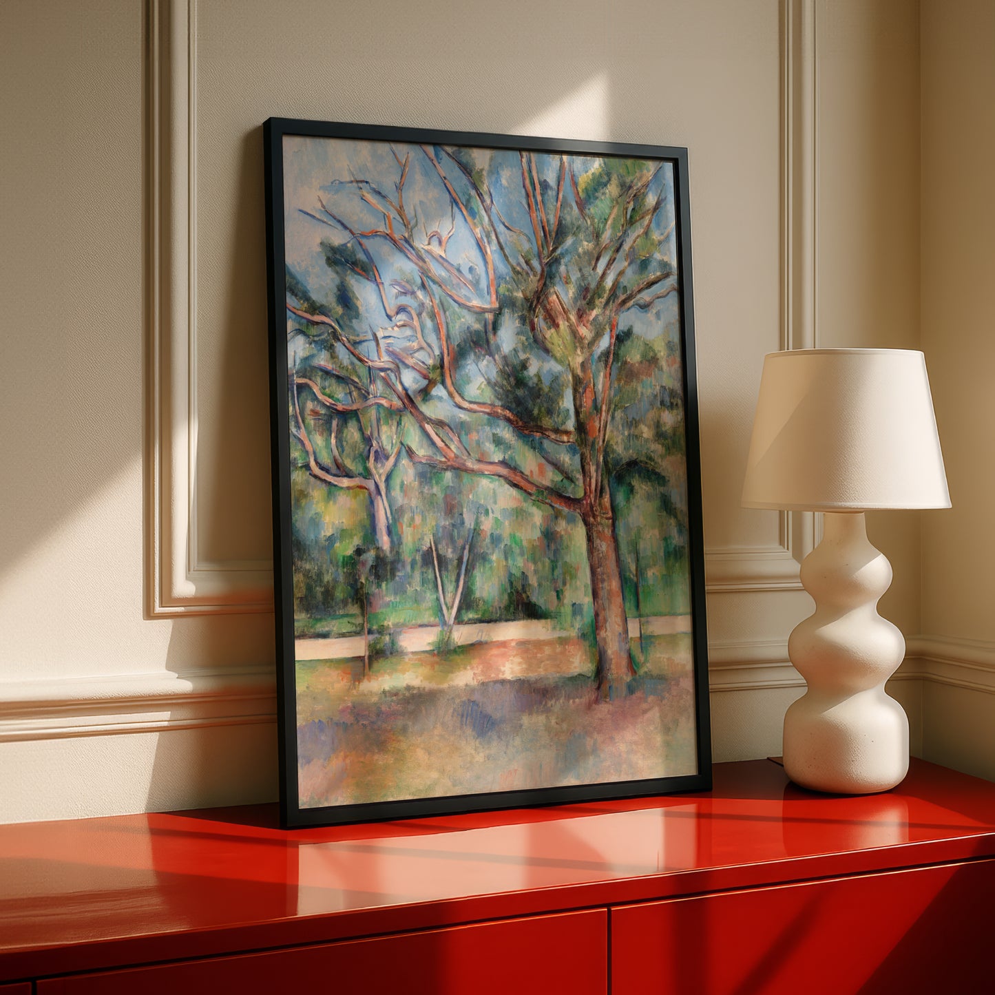 Trees and Road by Paul Cezanne Print | Premium Giclee Art Print | Post-Impressionist Wall Art | Museum Quality Reproduction | Fine Art Print