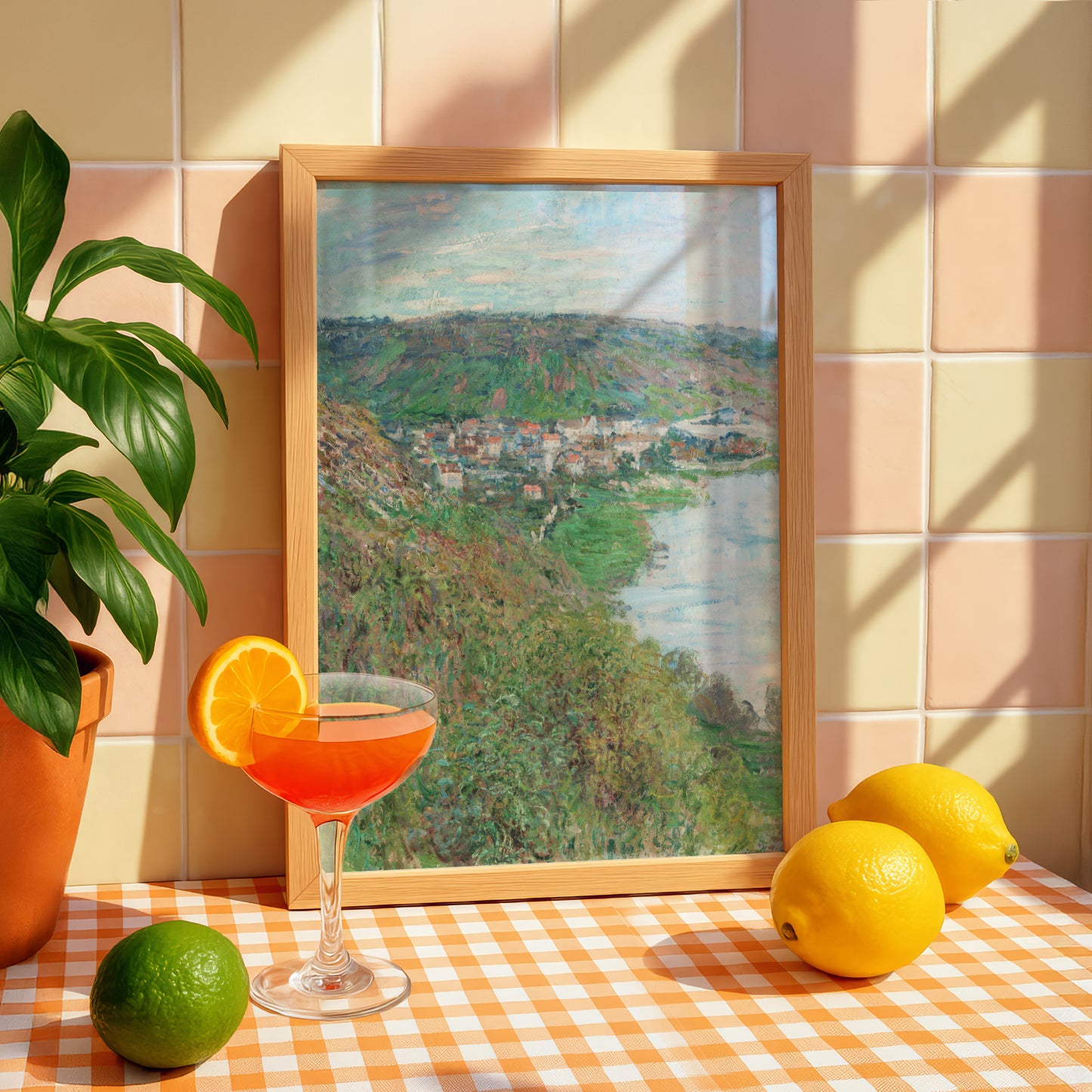 Monet View of Vétheuil Art Print | Giclee Fine Art Reproduction | Impressionist Wall Decor