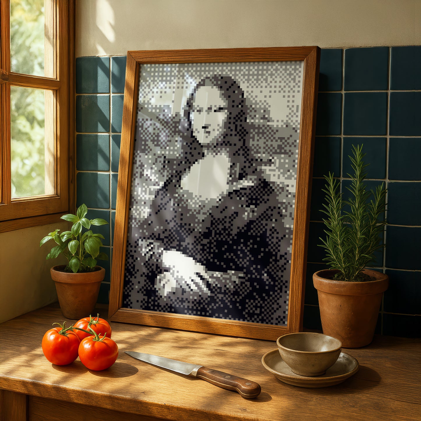 Mona Lisa Variations 023 | "Nintendo Game Boy Camera" Art Print