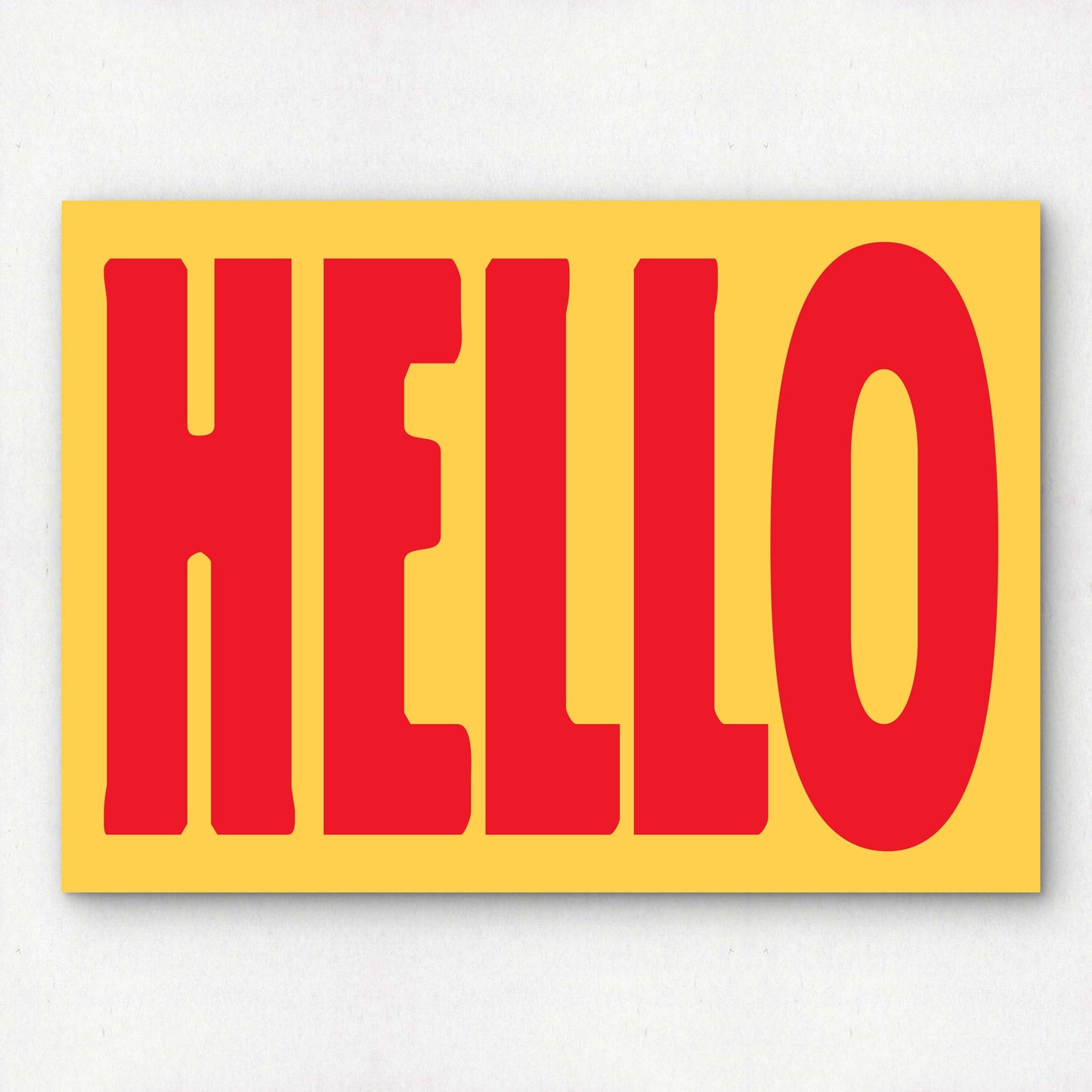 HELLO | Bold Word Art Print | Simple Greeting Premium Giclée Art Print